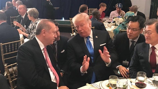 أردوغان وعقيلته يشاركان في حفل استقبال أقامه الرئيس الأمريكي