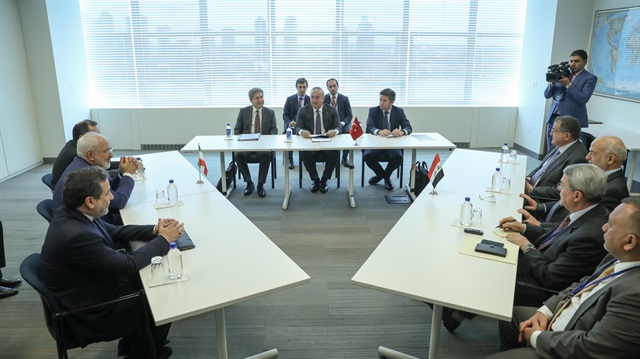 Dışişleri Bakan Çavuşoğlu, Iraklı mevkidaşı Caferi ve İran Dışişleri Bakanı Zarif ile görüştü