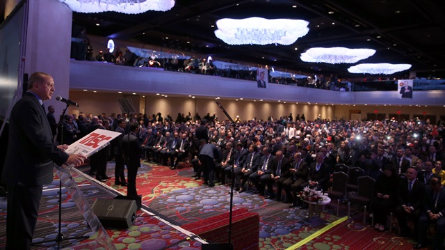 Cumhurbaşkanı Erdoğan, Müslüman toplumun temsilcilerine hitap etmişti.