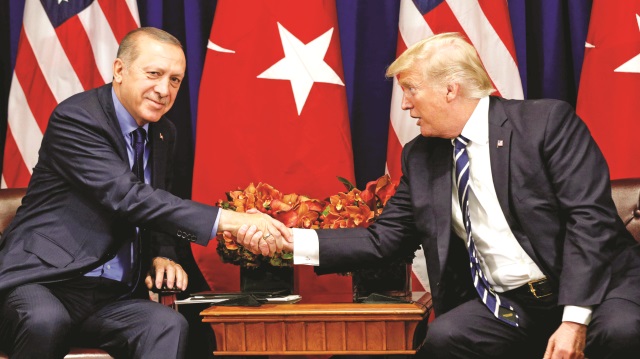 Trump, “Türkiye Cumhurbaşkanı Recep Tayyip Erdoğan’ı Amerika Birleşik Devletleri’nde ağırlamak harika” ifadelerini kullandı.