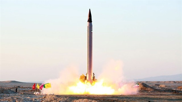 An Iranian Emad rocket is launched as it is tested at an undisclosed location October 11, 2015.