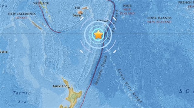 ​Pasifik ülkesi Fiji Adaları'nda 6.5 büyüklüğünde deprem meydana geldi.