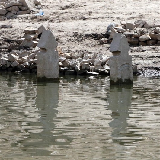 Sivas Haber: Hafik'te Baraj Altında Kalan Caminin Minaresi Ortaya çıktı