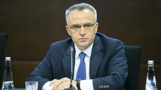 Turkish Finance Minister Naci Agbal, at a press conference over the new medium-term economic programme (2018-2020) at Ministry of Development building in Ankara, Turkey on September 27, 2017.