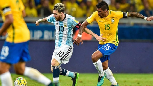 Messi'li Arjantin, 9 Haziran'da oynanan hazırlık maçında Paulinho'lu Brezilya'yı 1-0 mağlup etmişti.
