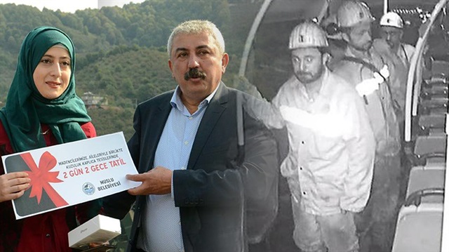 Madencileri görüntüleyen Aslı Ertürk'e hediye