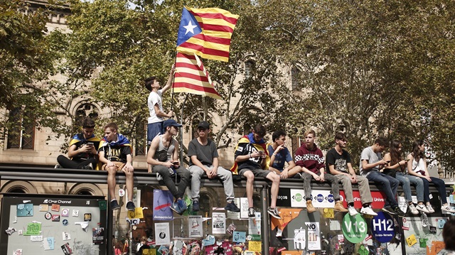Protest in support of Catalonia referendum
