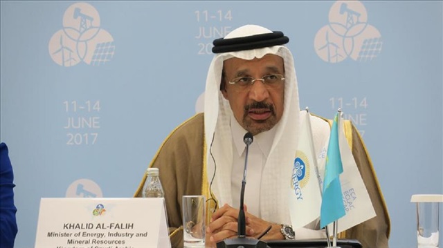 Saudi Arabia's Minister of Energy, Industry and Mineral Resources, Khalid Al-Falih speaks on Organisation of Petroleum Exporting Countries (OPEC) in Astana, Kazakhstan