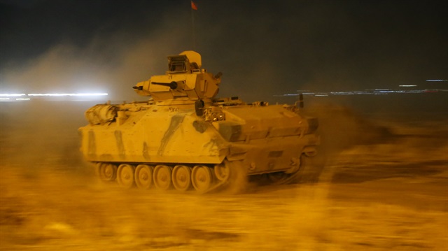 Habur'da Türk ve Iraklı askerler gece tatbikatı yaptı. 
