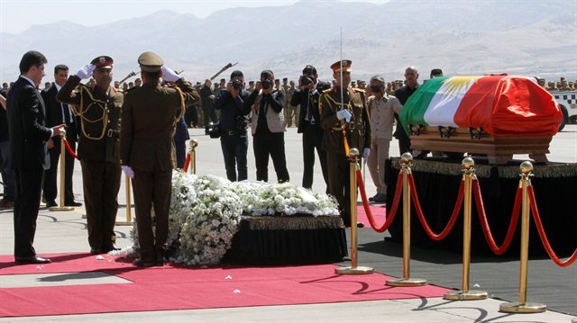 Talabani's coffin landed in Sulaimaniya