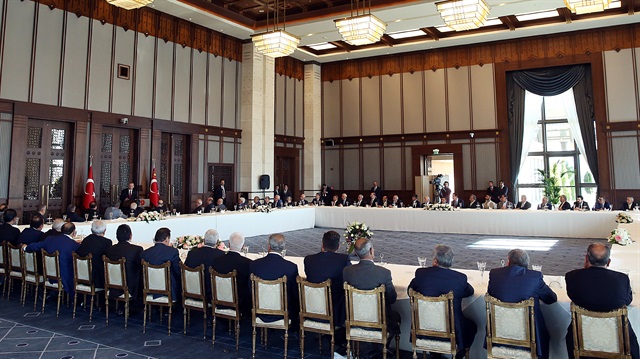 Cumhurbaşkanı Erdoğan’la buluşan kanaat önderleri, Kuzey Irak’taki referandum tuzağına karşı birlik mesajı verdi