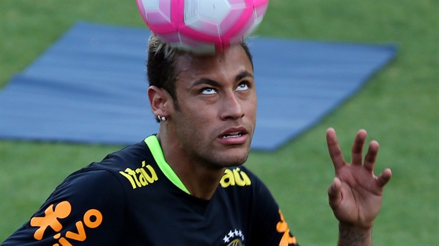 Neymar, Brezilya milli takımı antrenmanında...