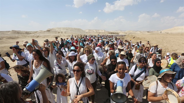 Filistin ve İsrailli kadınlardan "barış mitingi" yürüyüşü
