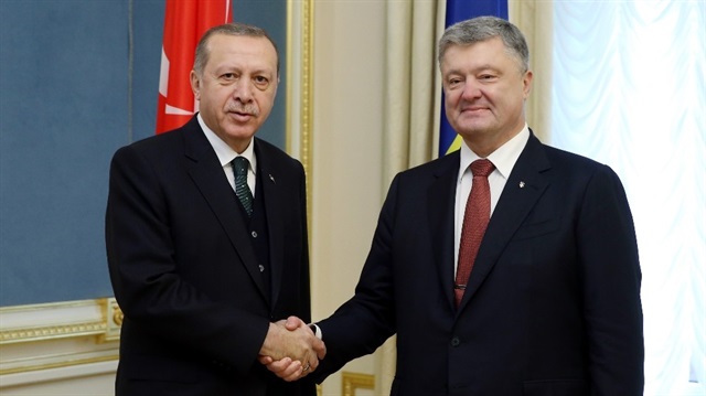 Cumhurbaşkanı Erdoğan ile Ukrayna lideri Poroşenko