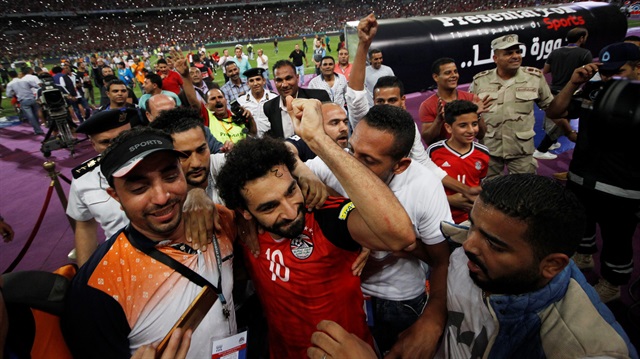 Salah'ın son dakikada attığı golle 2018 Dünya Kupası vizesi alan Mısır Milli Takımı maç sonunda büyük sevinç yaşadı.