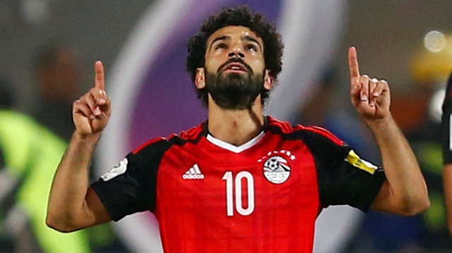 Egypt’s Mohamed Salah celebrates scoring a goal