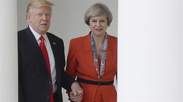 ABD Başkanı Donald Trump ve İngiltere Başbakanı May, Beyaz Saray'da görüşmüştü.