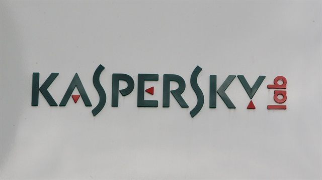 The logo of the anti-virus firm Kaspersky Lab is seen at its headquarters in Moscow, Russia.