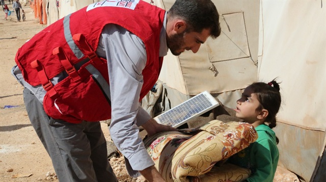 Turkish Red Crescent aiding Syrian orphans in Idlib