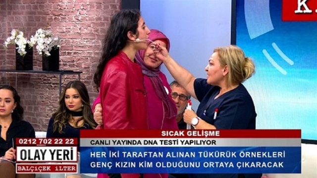 Canlı yayında DNA testi yaptılar