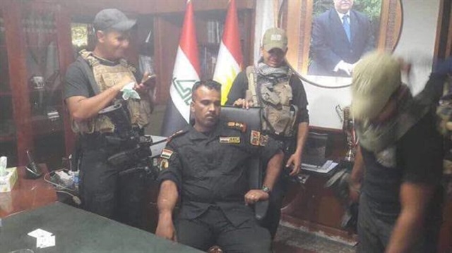 Irak ordusu ​Kerkük'ün korsan valisinin odasından fotoğraf paylaştı