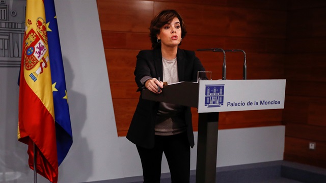 Spain's deputy prime minister Soraya Saenz de Santamaria