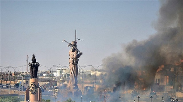 Peshmerga statue set on fire in Kirkuk