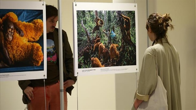Visitors look at the award-winning photographs of Istanbul Photo Awards 2017, during an exhibition at Headquarters of the United Nations in New York, United States on October 16, 2017. The exhibition will be open for its visitors until October 27. Twenty-two photographers were awarded from 17 countries during 2017 IPA contest which is sponsored by Turkish Airlines (THY) and the Turkish Cooperation and Coordination Agency (TIKA). 