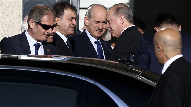 Cumhurbaşkanı Erdoğan'ı TBMM Başkanı, Ankara Valisi ve Büyükşehir Belediye Başkanı uğurladı.