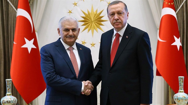 Cumhurbaşkanı Erdoğan ile  Başbakan Yıldırım