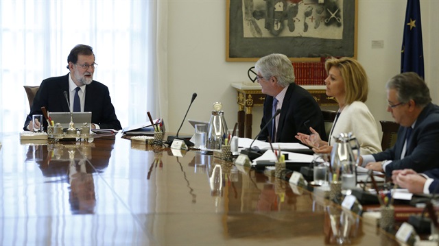 Spain's Prime Minister Mariano Rajoy heads a special cabinet meeting 