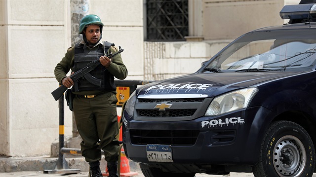 An armed policeman in Egypt