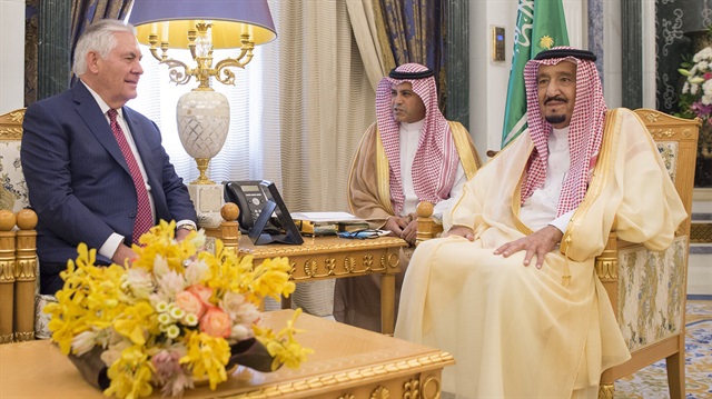 ABD Dışişleri Bakanı Tillerson-Suudi Arabistan Kralı Selman