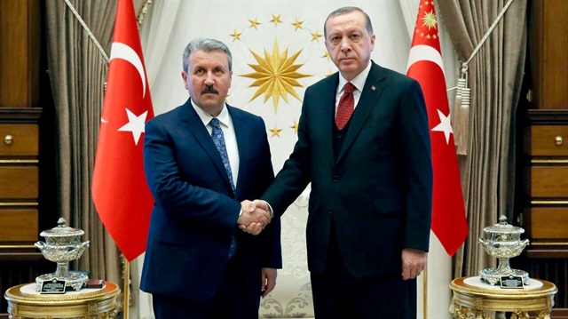 Cumhurbaşkanı Recep Tayyip Erdoğan - BBP Başkanı Mustafa Destici