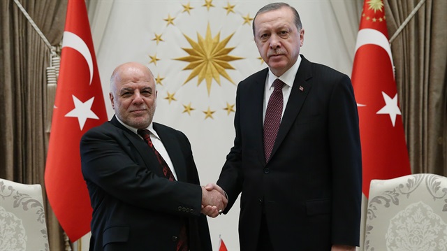 Cumhurbaşkanı Recep Tayyip Erdoğan, Irak Başbakanı Haydar el-İbadi'yi Cumhurbaşkanlığı Külliyesi'nde kabul etti.