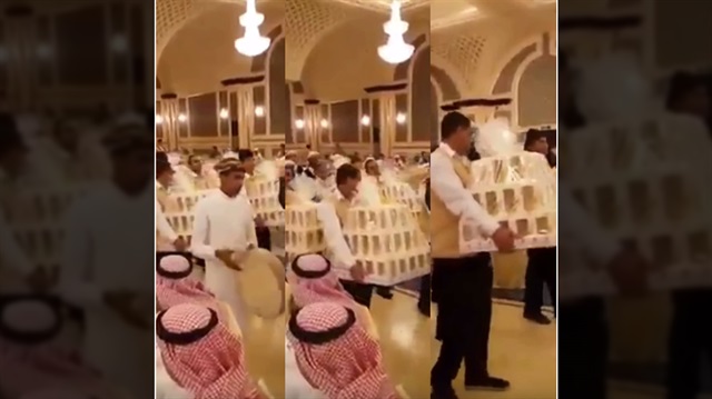 Arabistanlı damat, düğününe gelen davetlilere yüzlerce iPhone 8 dağıttı.