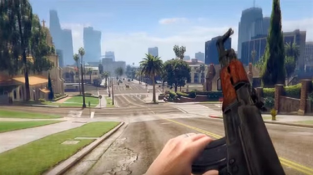 AK-47'nin GTA oyunundaki görünümü.