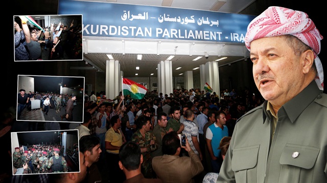Irak Kürt Bölgesel Yönetimi'nin başkanı Mesut Barzani, görevi bırakacağını açıklamasının ardından dün gece Erbil sokakları karıştı. 