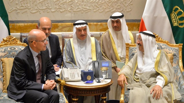 Kuwait’s emir Sabah Ahmad Al-Jaber Al-Sabah met Tuesday with Turkish Deputy Prime Minister Mehmet Şimşek