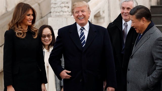 ABD Başkanı Donald Trump, Çin Devlet Başkanı Şi Cinping ve eşleri
