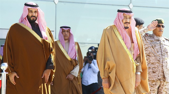 Suudi Arabistan Kralı Selman bin  Abdülaziz ve veliaht prens Muhammed bin Abdülaziz