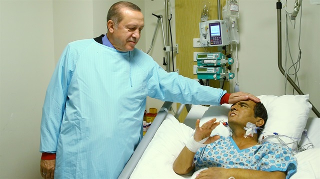 Cumhurbaşkanı Erdoğan ve Milli halterci Naim Süleymanoğlu