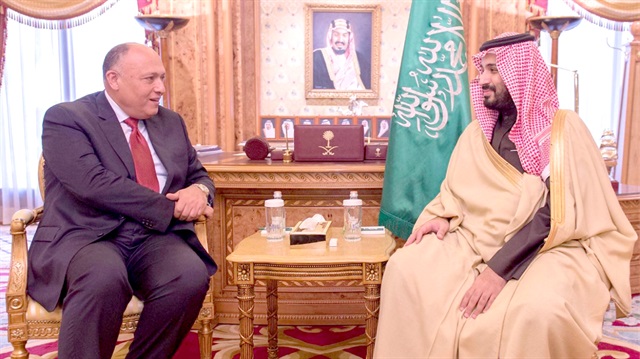 Mısır Dışişleri Bakanı Samih Şukri ve Suudi Veliaht Prens 