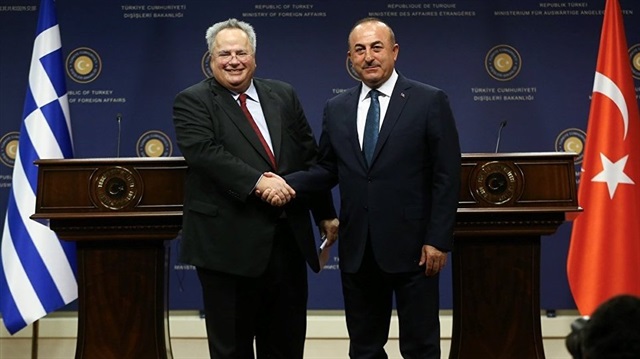 Dışişleri Bakanı Mevlüt Çavuşoğlu ile Yunanistan Dışişleri Bakanı Nikos Kocias