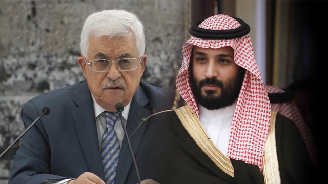 Filistin Devlet Başkanı Mahmud Abbas ve Suudi Arabistan Veliaht Prensi Muhammed bin Selman