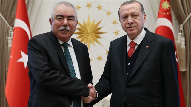 Turkish President Recep Tayyip Erdoğan receives Abdul Rashid Dostum in Ankara

