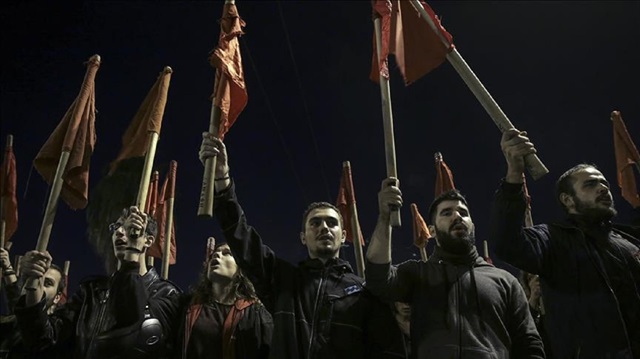 Around 15,000 Greeks took part in a massive demonstration in Greek capital of Athens 