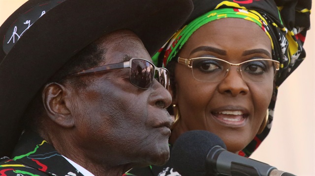 President Robert Mugabe and his wife Grace Mugabe