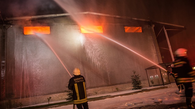 Gaziantep'te fabrika yangını  