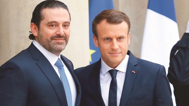 Lübnan Başbakanı Saad Hariri - ransa Cumhurbaşkanı Emmanuel Macron